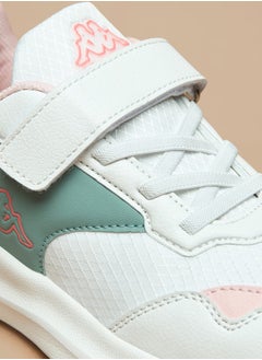 Kappa Girls' Colourblock Sports Shoes with Hook and Loop Closure  - Image 4