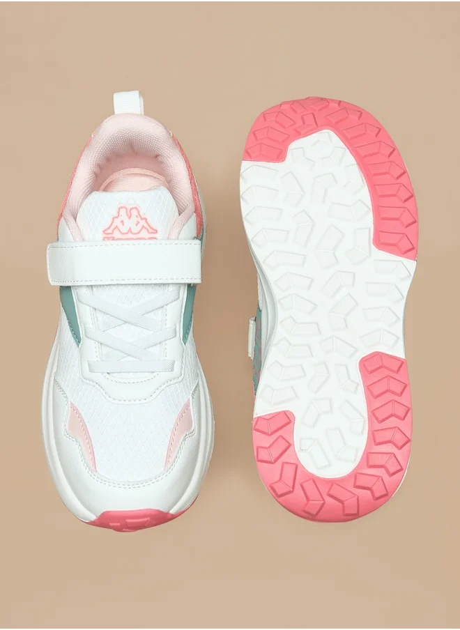 كابا Girls' Colourblock Sports Shoes with Hook and Loop Closure