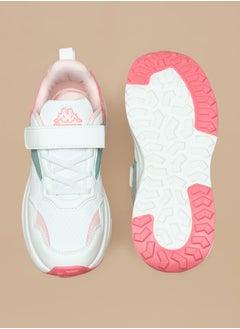 Kappa Girls' Colourblock Sports Shoes with Hook and Loop Closure  - Image 5