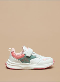 Kappa Girls' Colourblock Sports Shoes with Hook and Loop Closure  - Image 3