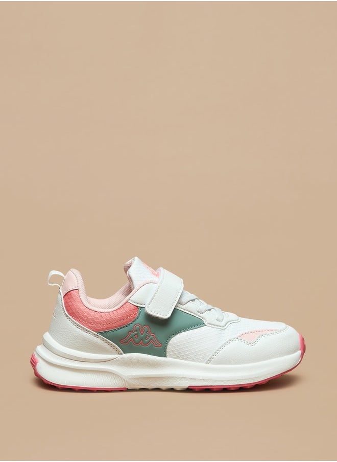 Kappa Girls' Colourblock Sports Shoes with Hook and Loop Closure  - Image 3