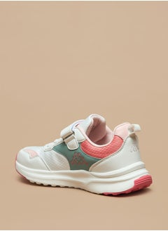 Kappa Girls' Colourblock Sports Shoes with Hook and Loop Closure  - Image 2
