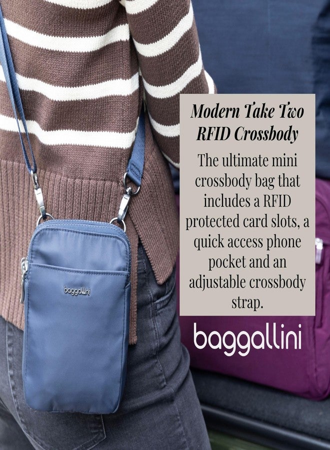 Baggallini Modern Take Two RFID Crossbody - 5"x7" Lightweight Small Phone Wallet Crossbody Bag - Nylon Travel Purse - Image 2