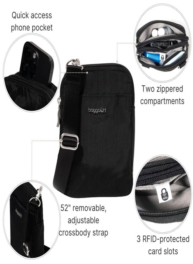 Baggallini Modern Take Two RFID Crossbody - 5"x7" Lightweight Small Phone Wallet Crossbody Bag - Nylon Travel Purse - Image 4