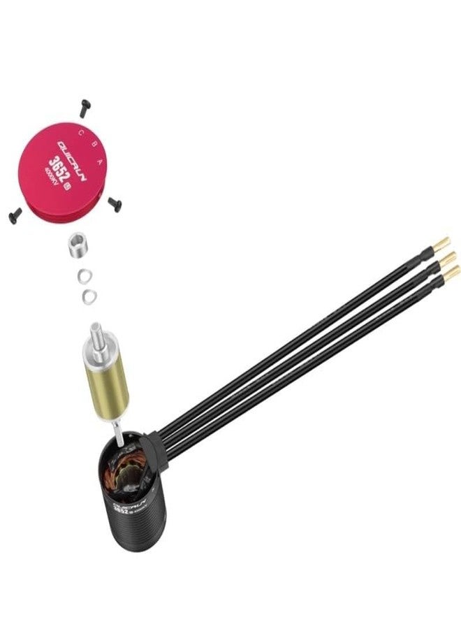 Hobbywing محرك HOBBYWING QUICRUN 3652SL الأسود G2 (محرك Quicrun 3652-5400KV SL G2) - Image 4