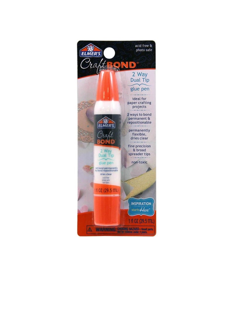 إلمرز قلم صمغ مزدوج الرأس كرافت بوند للاستخدام الجاف والمبلل 1 أونصة من إلميرز - Image 2