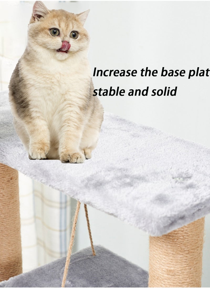 Kidle - Cat Tree Cat Tower for Indoor Cats Activity Centre Cat Climbing Tree with Cat House Cat Toys Scratching Board Cat Scratching Post Cat Jumping Platform - Image 1