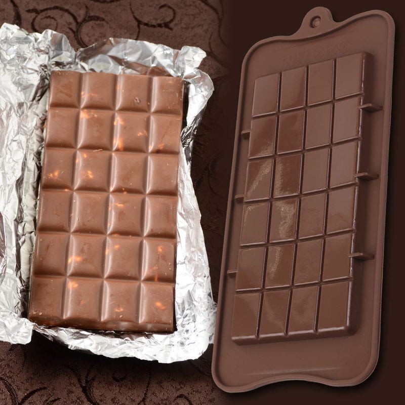 Cozihom Food Grade Silicone Break-Apart Chocolate Molds  Chocolate Bar Mold  Engery Bar  Cocao Bar  Candy Protein Mold  5 Pcs - Image 3