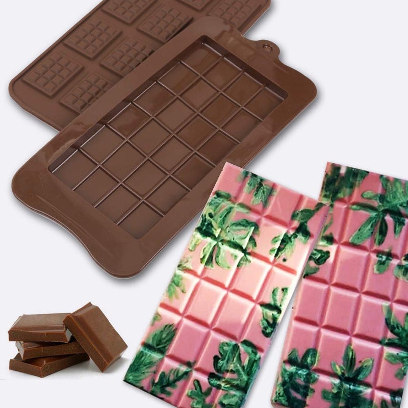 Cozihom Food Grade Silicone Break-Apart Chocolate Molds  Chocolate Bar Mold  Engery Bar  Cocao Bar  Candy Protein Mold  5 Pcs - Image 2