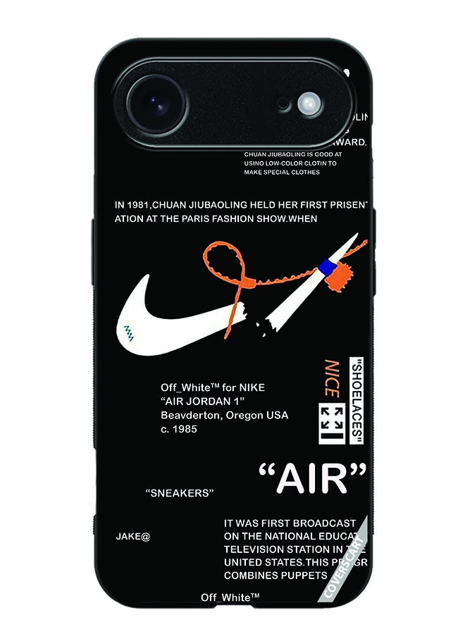 COVERSCART غطاء حماية لجهاز آبل آيفون 17 إير نايك تصميم أسود غير لامع