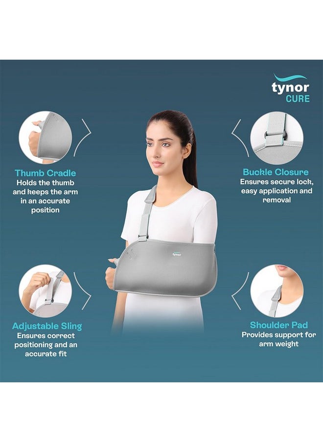 Tynor TYNOR Pouch Arm Sling Baggy, Grey, Child, 1 Unit  - Image 3