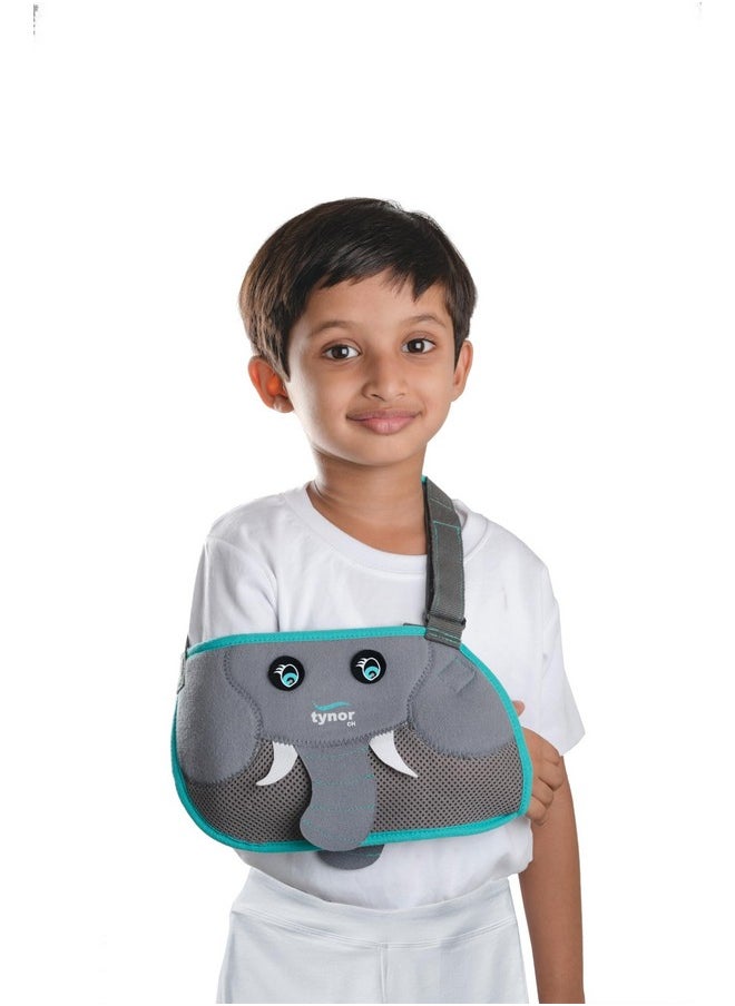 Tynor TYNOR Pouch Arm Sling Baggy, Grey, Child, 1 Unit  - Image 1