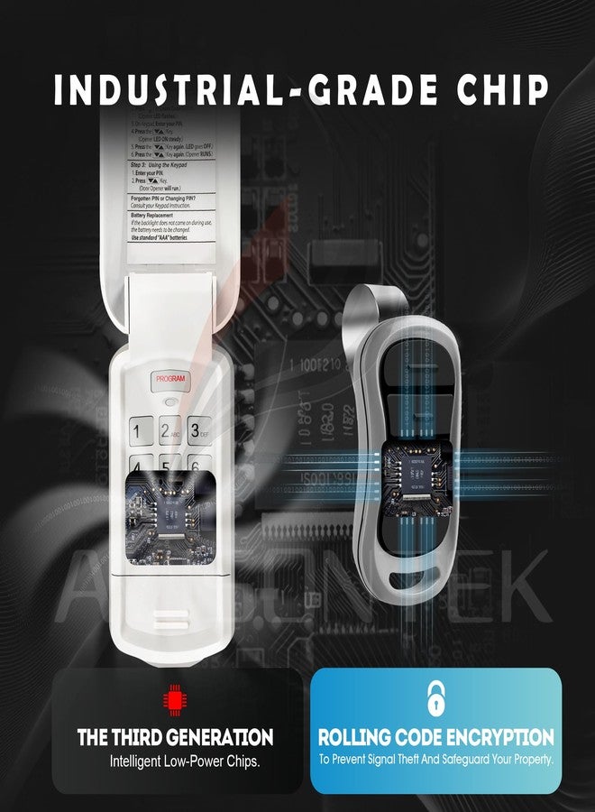 Avisontek GK-BX G3T-BX Wireless keyless Intellicode Genie Garage Door Opener Keypad & Remote【10-Year-Warranty】 - Image 4