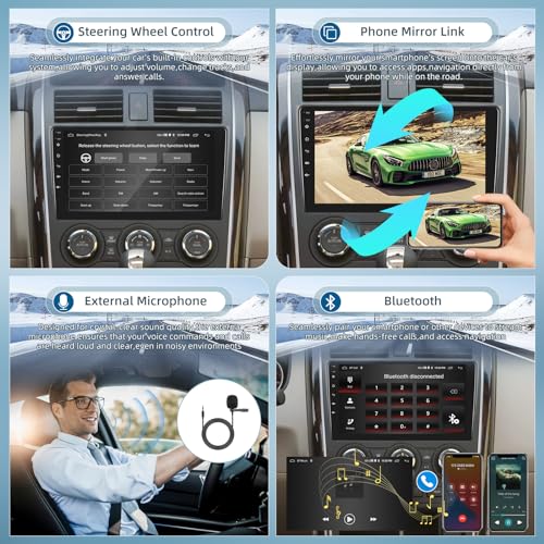 EKAT راديو سيارة 2+64G لمازدا CX-9 CX9 CX 9 2006-2015 - وايرلس كار بلاي وأندرويد أوتو - ستيريو أندرويد 13 بحجم 9 إنش مع واي فاي/إي كيو/جي بي إس + كاميرا خلفية AHD - Image 5