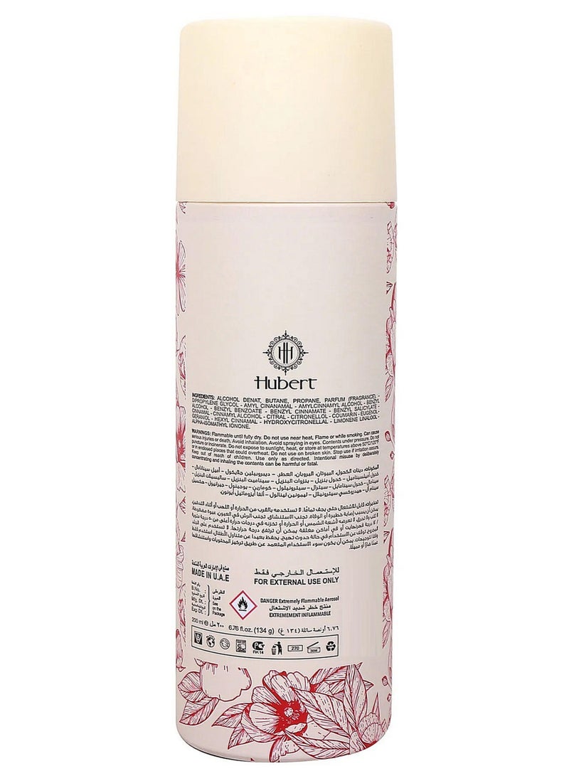 Hubert Cherry Bloom Perfumed Deodorant 200 ML - Image 2