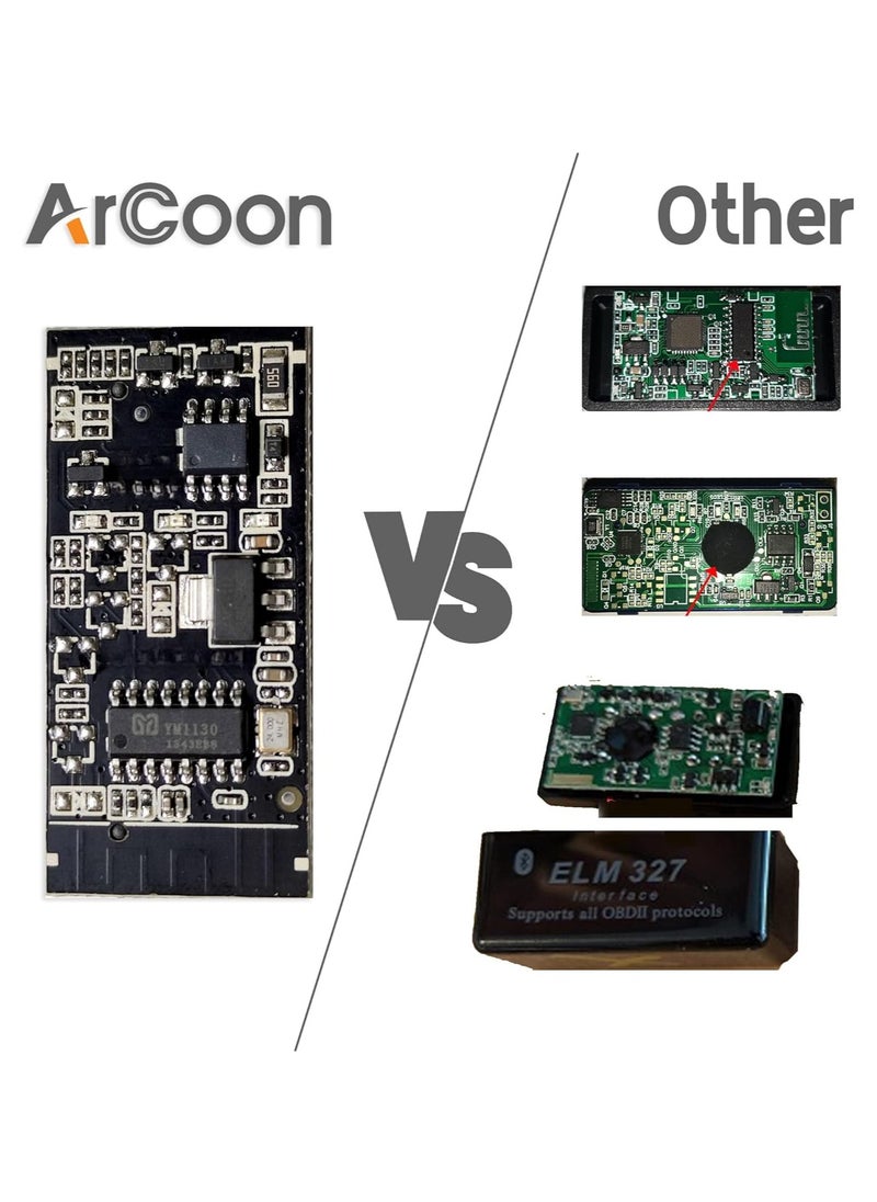 ARCOON OBD2 ELM327 Bluetooth Car Fault detector ARC-101 Compatible with Android and iPhone  - Image 5
