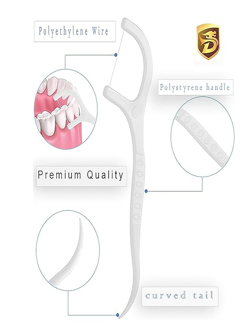Dada Dental Floss, Floss Picks, Gum cleaner, floss mint, teeth essential, Plaque remover, cavity reducer, Deep Cleaning, crescent design flosser,100 Count/Pack, - Image 5