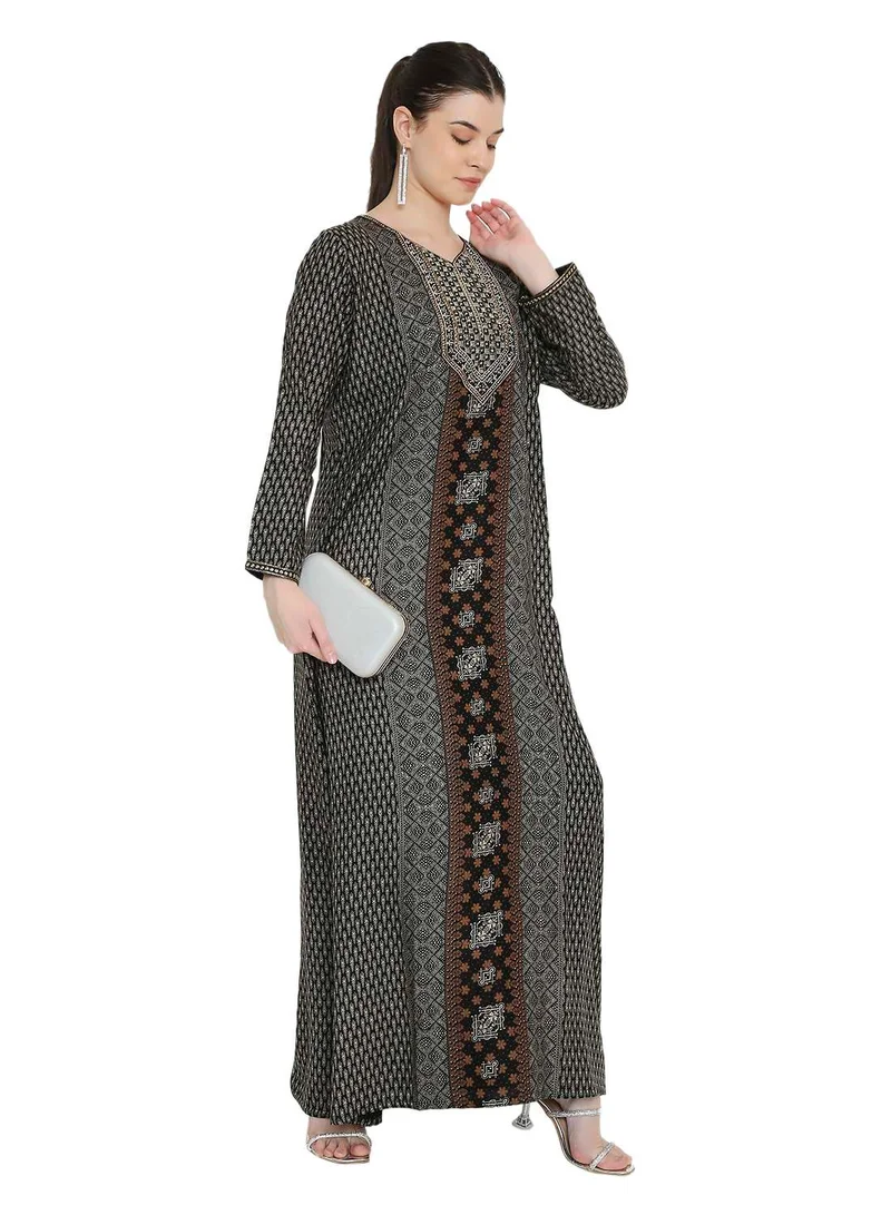 هانا آند سارا classic and comfy long arabic kaftan jalabia dress