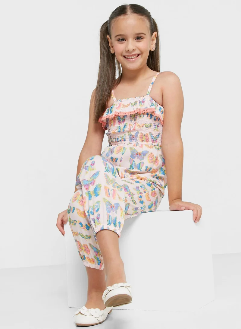 Nautinati Nauti Nati Girls Printed Capri Jumpsuit