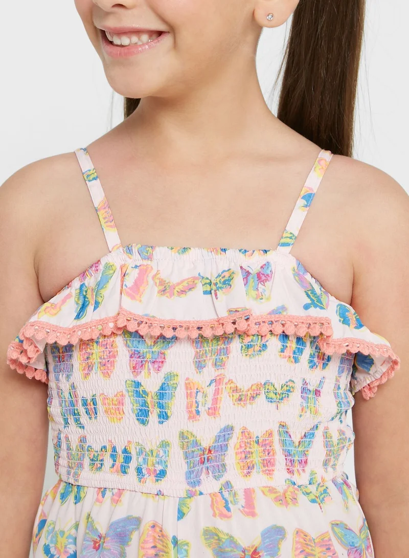 Nautinati Nauti Nati Girls Printed Capri Jumpsuit