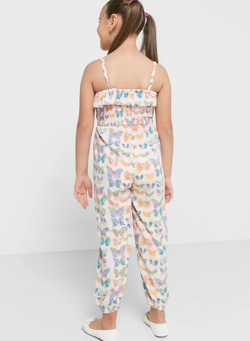 Nautinati Nauti Nati Girls Printed Capri Jumpsuit