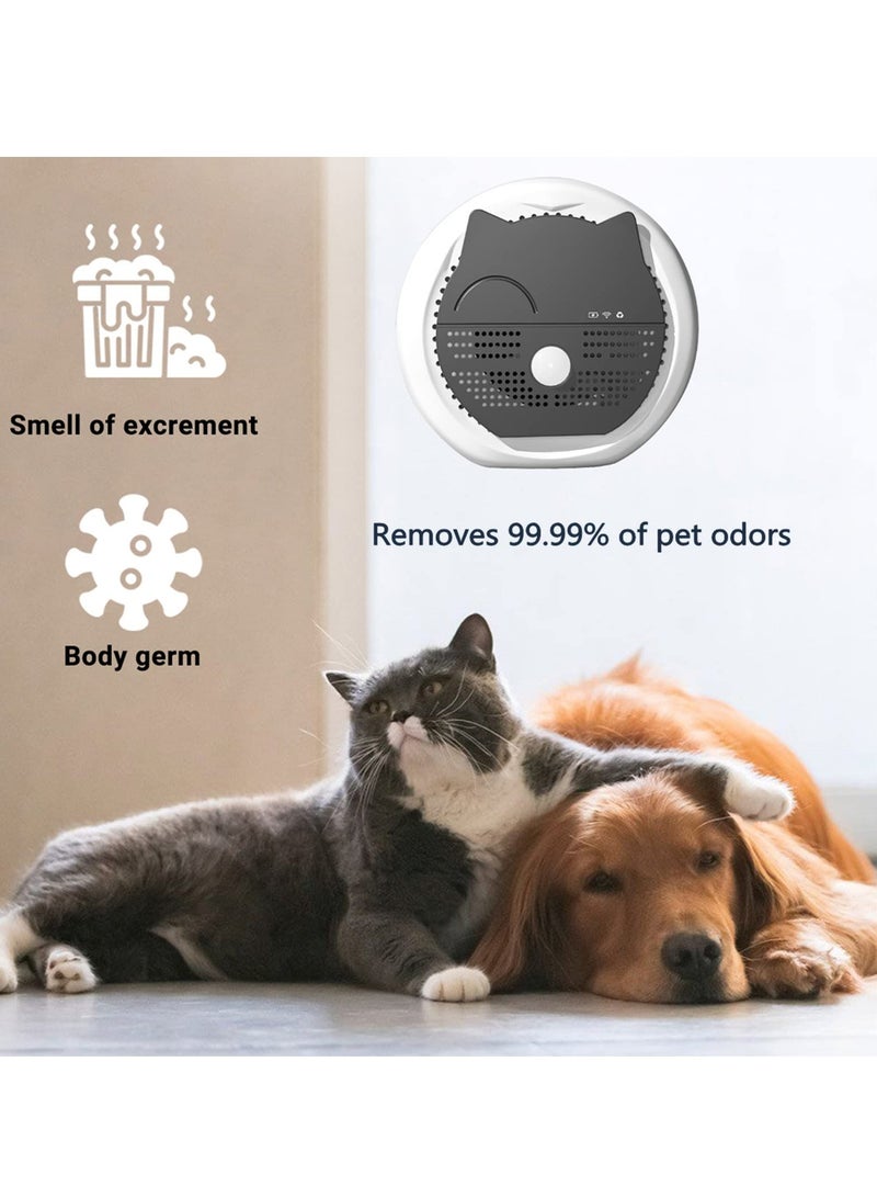 Smart Pet Smell Deodorizer with Auto On/Off Feature, Dust-Free Litter Genie for Cat Litter Box, Rechargeable Odor Eliminator for Bathroom and Small Area - Image 3