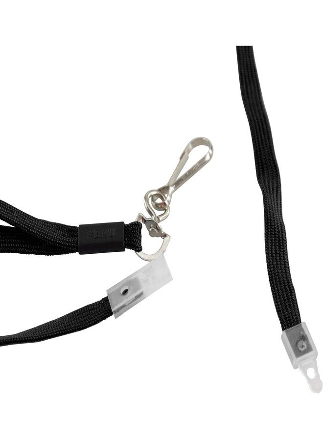 GBC Swingline GBC ID Lanyard, Breakaway Lanyard with Swivel Hook, BadgeMates, Black, 12 Pack (3748010) - Image 2