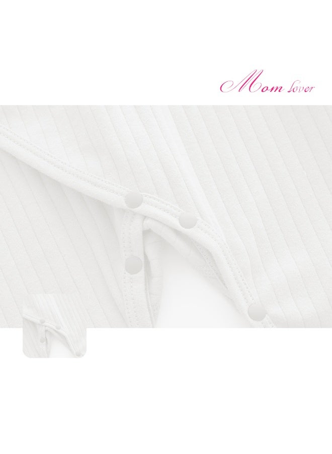 Mom lover Baby pit strip one-piece suit, with snap design for easy putting on and taking off, angel wing decoration, and novel creativity - Image 4
