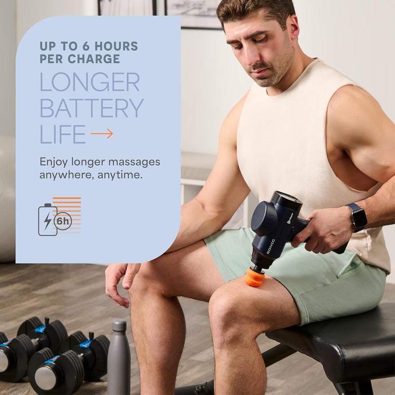 LifePro مسدس تدليك لايف برو حامل يباع بشكل منفصل جهاز تدليك عضلي بالطرق للاعبين الرياضيين مع 8 رؤوس 6 سرعات موسع عضلات الظهر للشفاء - Image 4