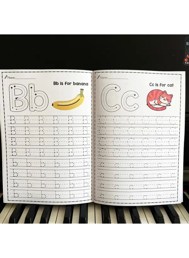 كتاب تتبع الحروف تدريب التحكم بالقلم في الأبجدية كراسة أنشطة التعلم لمرحلة ما قبل المدرسة والروضة - Image 1