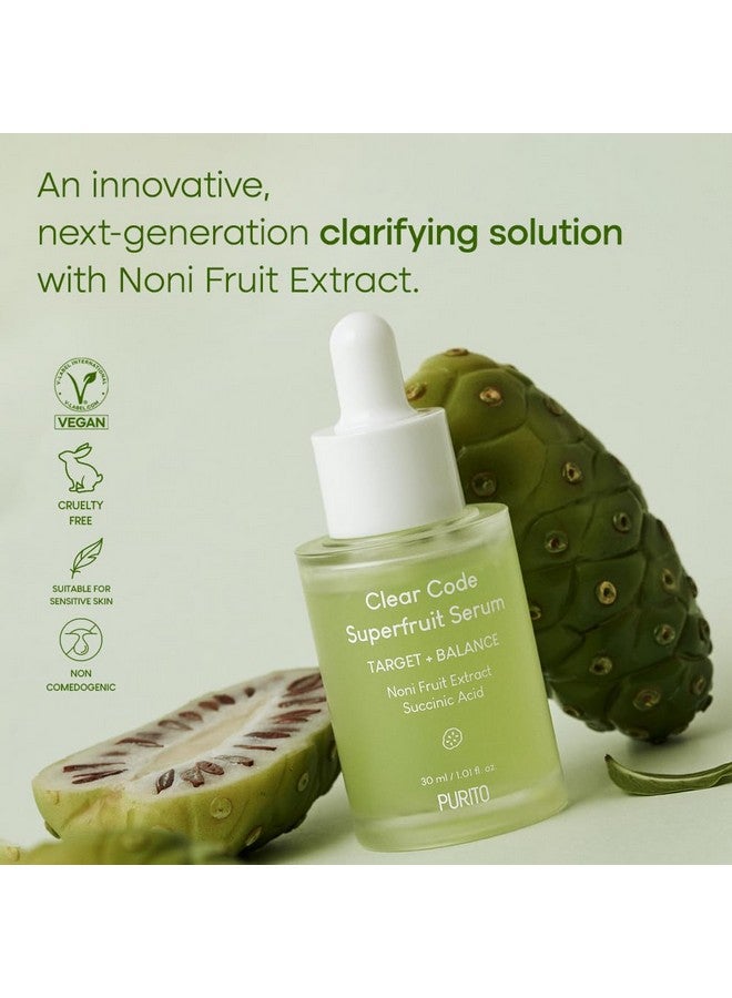 بوريتو سيروم كلير كود سوبرفروت 30 مل/1.01 أونصة سائلة. محلول منقي من الجيل التالي مع مستخلص فاكهة النوني، نباتي غير مهيج، لم يتم الإساءة إلى الحيوانات لتصنيعه، مناسب للعناية بالبشرة الكورية للبشرة الحساسة - Image 2