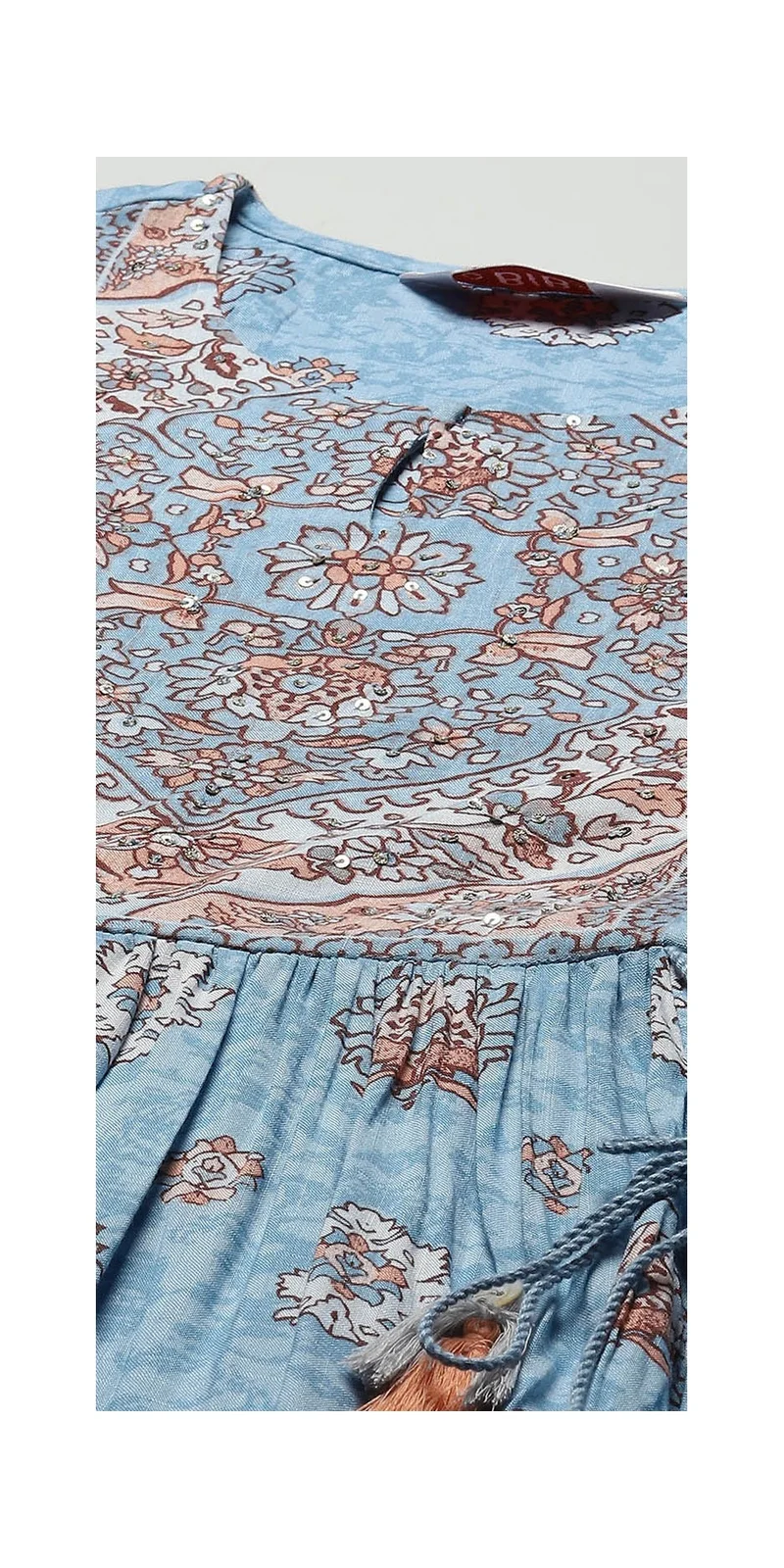 بيبا فستان أزرق سماوي من طبقة الفيسكوز