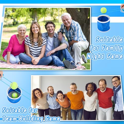 Soulchen 13 Pcs Team Building Game with Buckets and Balls Set Family Fun Group Games Challenge Outdoor Team Building Activities for Adults Sports Day Group Activity Family Night or Party - Image 5