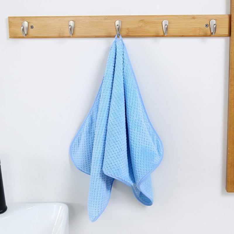 LINEAR Microfiber Bath Towel Hand Towel SetMicrofiber Towels for Bath Large SizeTowel for BathBath Towel for Men and Women300 GSM 140 cms 70 cms Blue - Image 4