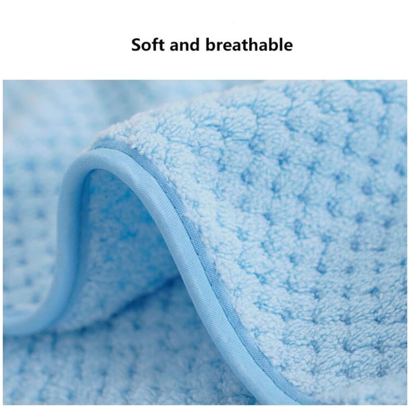 LINEAR Microfiber Bath Towel Hand Towel SetMicrofiber Towels for Bath Large SizeTowel for BathBath Towel for Men and Women300 GSM 140 cms 70 cms Blue - Image 3