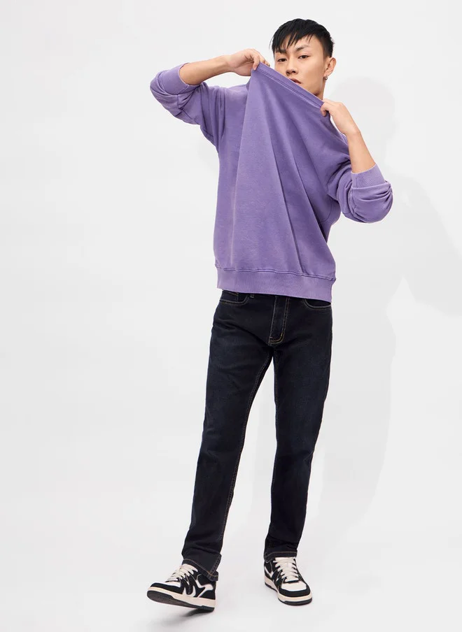 The Souled Store  The Souled Store Men Slim Fit Solid Navy Blue Jeans  | Best Price UAE