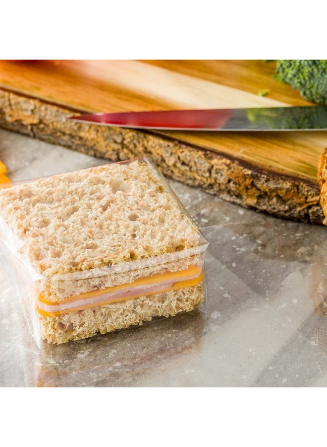 Restaurantware 7 Inch Plastic Food Wraps, 100 Pre-Cut Plastic Food Sheets - High Clarity, Heat Sealable, Clear Plastic Food Wrapping Plastic, Puncture-Resistant, For Sandwiches Or Snacks - Image 3