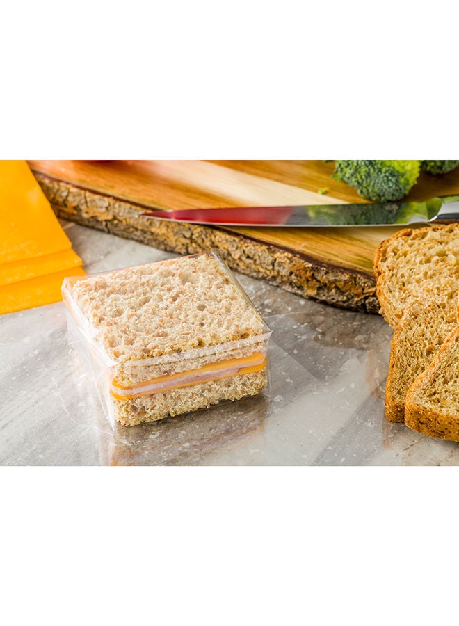 Restaurantware 7 Inch Plastic Food Wraps, 100 Pre-Cut Plastic Food Sheets - High Clarity, Heat Sealable, Clear Plastic Food Wrapping Plastic, Puncture-Resistant, For Sandwiches Or Snacks - Image 5