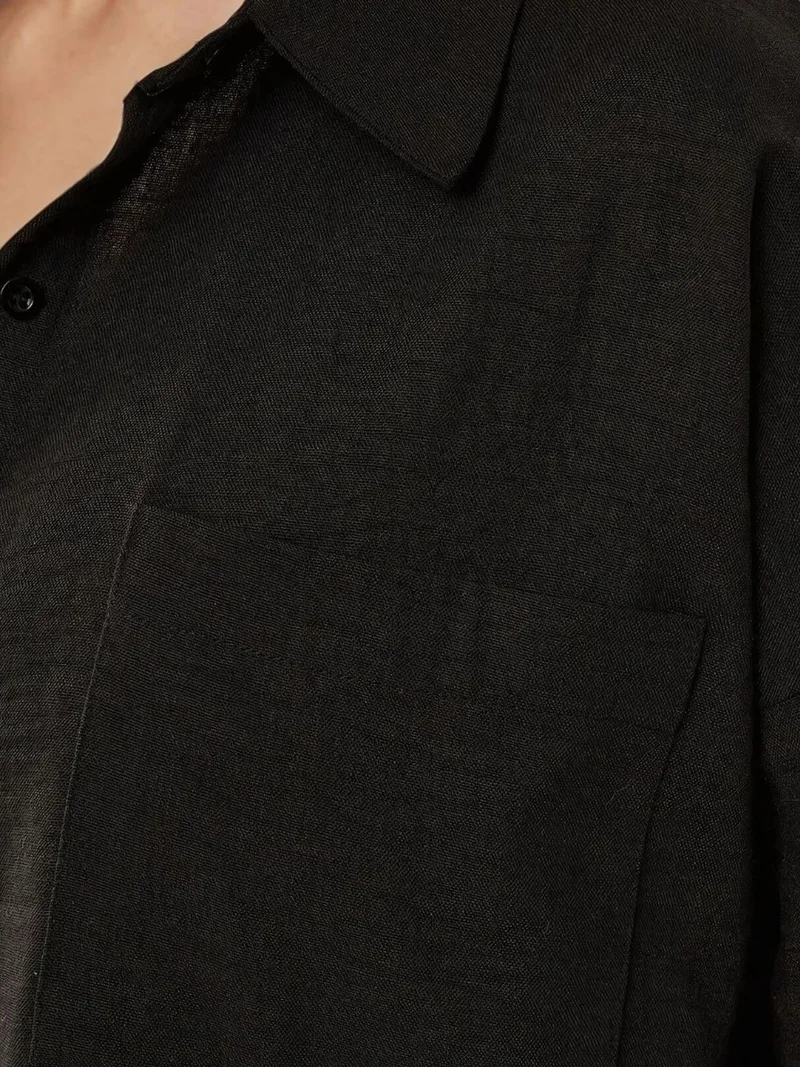 HICCUP Linen Feel Regular Fit Shirt