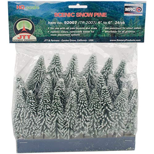 JTT Scenery Products Super Scenic Tree, Snow Pine 4-6" (24) - Image 5