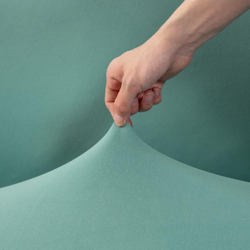 1PCS Stretch Sanding Sofa Pillowcase, Plush Soft and Elastic Sofa Pillowcase, Washable Furniture Protector with Elastic Bottom, for Kids, Pets, (Teal Green) - Image 4
