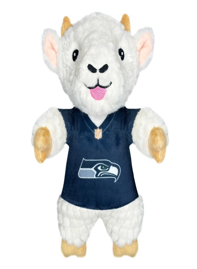 Pets First NFL Seattle Seahawks Goat Plush Toy for Dogs and Cats with Squeaker, Wearing a Team Jersey! Fun & Sporty Goat Shaped Dog Chew Toy, Interactive Pet Toy - Image 2