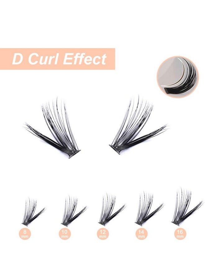 NuAngela Lash Clusters 40D D Curl Diy Lash Extensions 240Pcs 816Mm Individual Lashes Cluster Lashes Natural Eyelash Extensions Indicidual Eyelashes  - Image 3