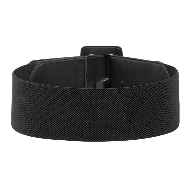 GRACE KARIN Women's Wide Patent Leather Fashion Belt Black,Small - Image 2