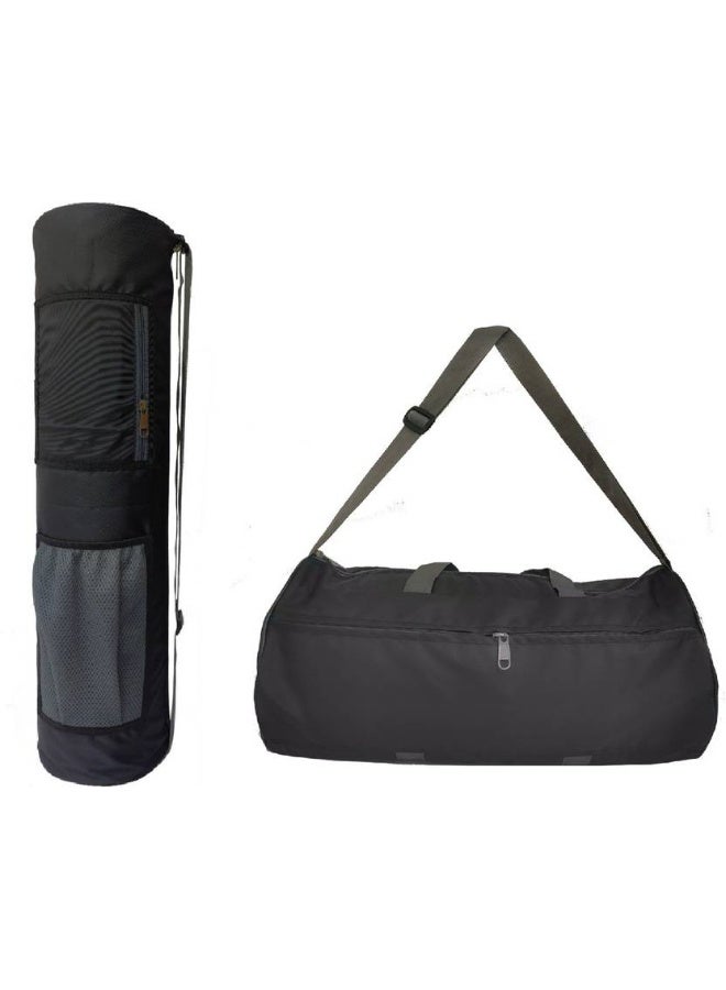 Panchtatava PANCHTATAVA Trendy Yoga Mat Cover/Yoga Mat Bag with Duffel/Gym Bag For Men & Women  (Black, Sling Bag) - Image 1