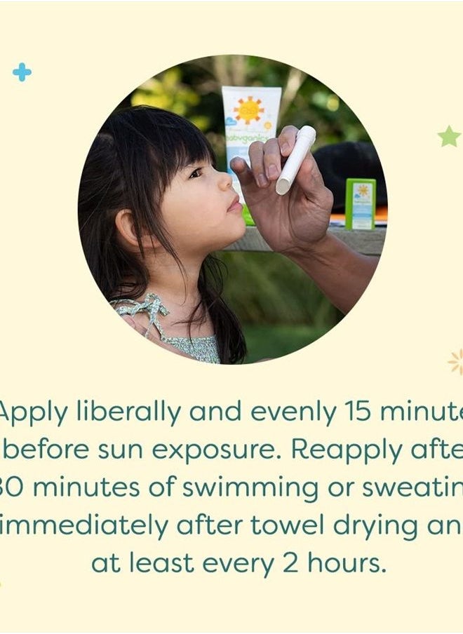 Babyganics - SPF 50 Travel Size Baby Sunscreen Stick UVA UVB Protection | Water Resistant |Non Allergenic, 2 Pack - Image 1