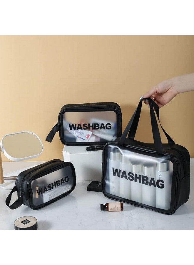 BBRAIMEN Travel Toiletry Bag for Women Men Translucent Waterproof Travel Makeup Cosmetic Pouch Traveling Organizer for Wash Bag Cosmetic Accessories (3 PCS Set) - Image 2