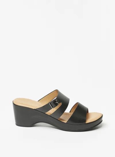 فلورا بيلا من شو إكسبرس Womens Solid Slip On Strap Sandals With Buckle Accent By Shoexpress