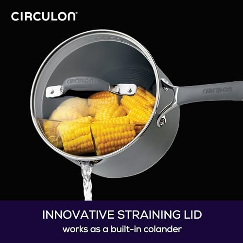 Circulon قدر تصفية سيركولون راديانس غير لاصق مصنوعة من الألمنيوم المؤكسد الصلب، 3 لتر، رمادي - Image 4