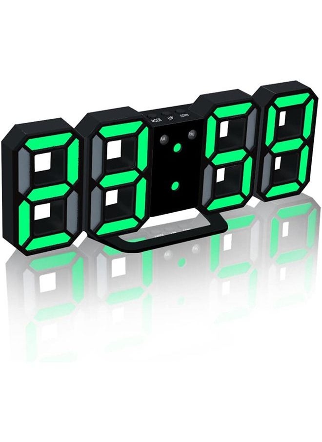 PADOM - Padom 3D LED Digital Clock Glowing Night Mode Brightness Adjustable Electronic Table Clock 24 Or 12 Hour Display Alarm Clock Wall Hanging - Image 1